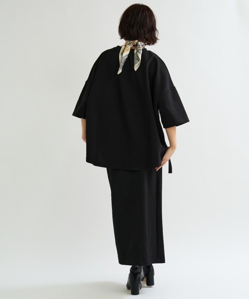 A.D.C.L.（エーディーシーエル）の「ダンボール素材 ビッグシルエット 半袖Tシャツ 無地（Tシャツ/カットソー・レディース・杢グレー/ブラック/オートミール/ピンク・M/L）」の12枚目の写真