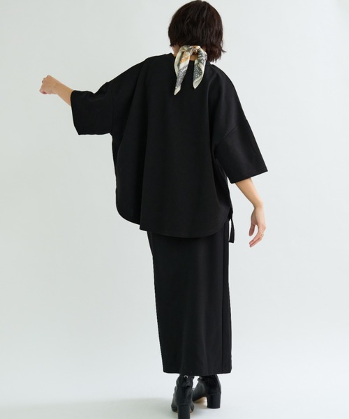 A.D.C.L.（エーディーシーエル）の「ダンボール素材 ビッグシルエット 半袖Tシャツ 無地（Tシャツ/カットソー・レディース・杢グレー/ブラック/オートミール/ピンク・M/L）」の13枚目の写真