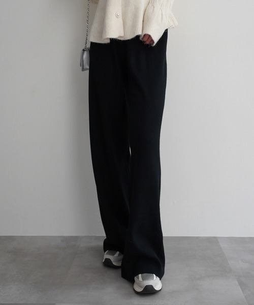 Rashik(ラシク)の「ストレートワイドニットパンツ(その他パンツ・レディース・ブラウン/ブラック/アイボリー・FREE)」の22枚目の写真