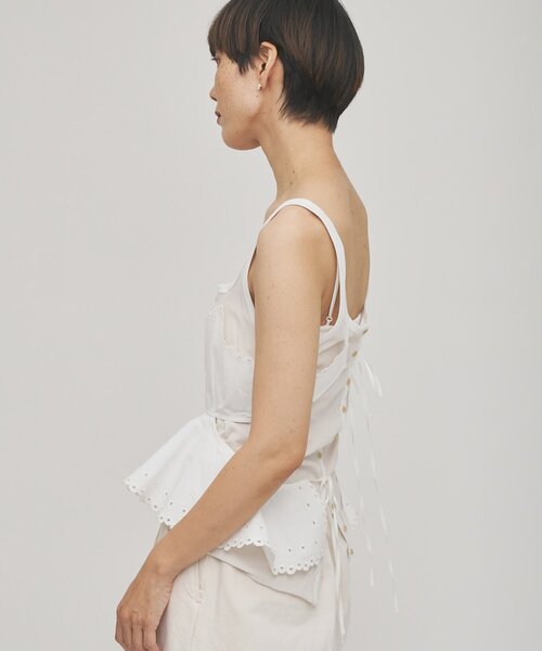 Whim Gazette（ウィムガゼット）の「【GEMINI】スカラップキャミソール（キャミソール・レディース・オフホワイト・FREE）」の3枚目の写真