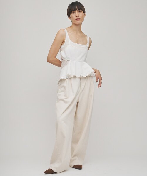 Whim Gazette（ウィムガゼット）の「【GEMINI】スカラップキャミソール（キャミソール・レディース・オフホワイト・FREE）」の2枚目の写真