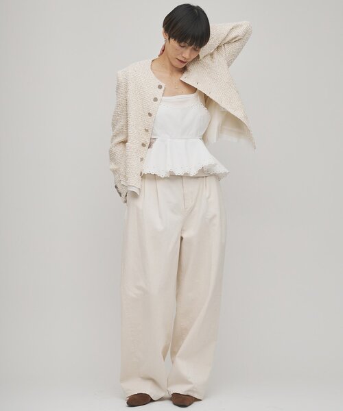 Whim Gazette（ウィムガゼット）の「【GEMINI】スカラップキャミソール（キャミソール・レディース・オフホワイト・FREE）」の12枚目の写真