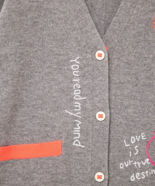 Rie Miller（リエミラー）の「《手洗い可能》ハンド刺繍Vネックカーディガン（カーディガン/ボレロ・レディース・ネイビー/ブルー/ライトグレー・38）」の4枚目の写真