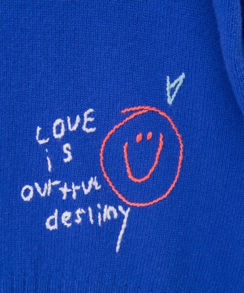 Rie Miller（リエミラー）の「《手洗い可能》ハンド刺繍Vネックカーディガン（カーディガン/ボレロ・レディース・ネイビー/ブルー/ライトグレー・38）」の9枚目の写真