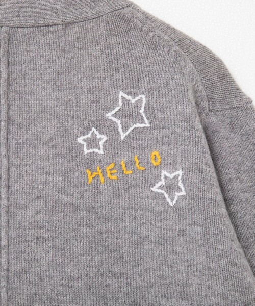 Rie Miller（リエミラー）の「《手洗い可能》ハンド刺繍Vネックカーディガン（カーディガン/ボレロ・レディース・ネイビー/ブルー/ライトグレー・38）」の14枚目の写真