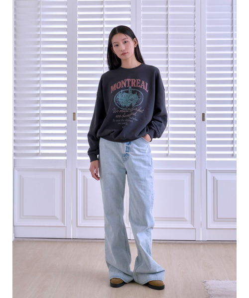 WAVE UNION（ウェーブユニオン）の「Bread and roses Sweatshirt charcoal（スウェット・レディース・その他・1/2）」の4枚目の写真