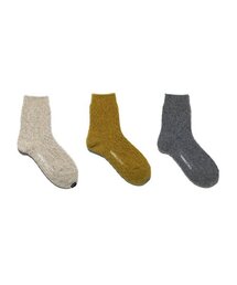 YARNWORKS（ヤーンワークス）の「WORK8W Cable Knit Wool Socks Color Pack A - 3 Colors（ソックス/靴下・メンズ）」
