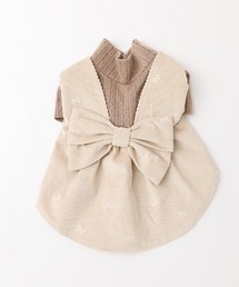 moncheri（モンシェリ）の「バックリボンハイネックリボン柄ワンピース（ペットウェア・メンズ）」