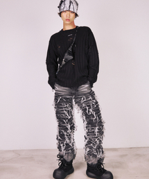 LECYTO（レシト）の「Anarchy Crew Neck Knit_[Black]（ニット/セーター）」