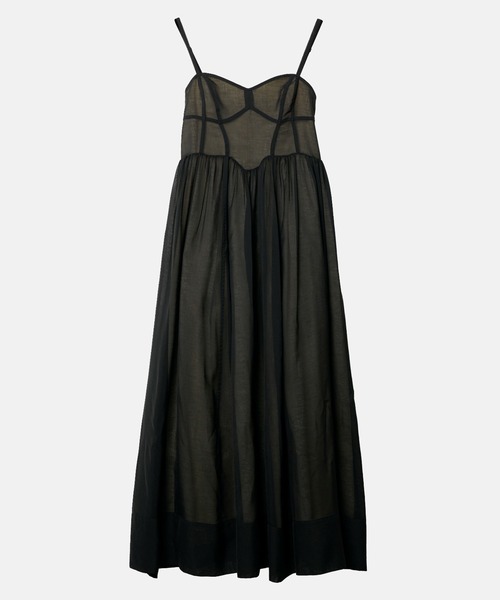 LE CIEL BLEU(ルシェルブルー)の「シアーオーガンザビスチェドレス / Sheer Organza Bustier Dress(ワンピース・レディース・ブラック・38/36)」の8枚目の写真