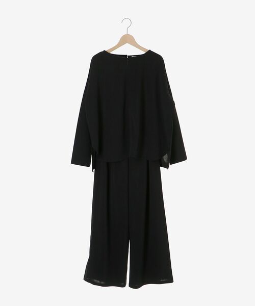 le.coeur blanc(ルクールブラン)の「《WEB限定アイテム》2点セット ライトジョーゼットセットアップ(ワンピース・レディース・ブラック/グレー/ベージュ・38)」の4枚目の写真