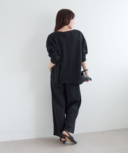 le.coeur blanc(ルクールブラン)の「《WEB限定アイテム》2点セット ライトジョーゼットセットアップ(ワンピース・レディース・ブラック/グレー/ベージュ・38)」の10枚目の写真