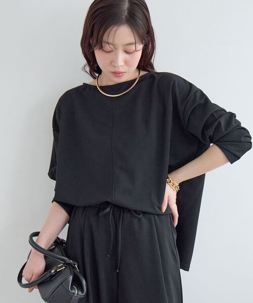 le.coeur blanc(ルクールブラン)の「《WEB限定アイテム》2点セット ライトジョーゼットセットアップ(ワンピース・レディース・ブラック/グレー/ベージュ・38)」の12枚目の写真