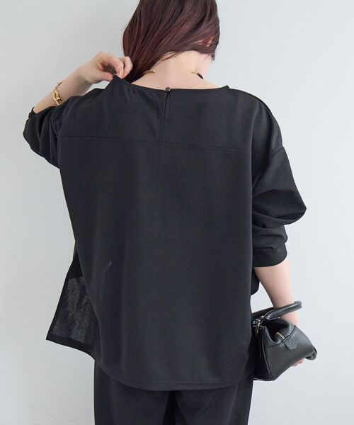 le.coeur blanc(ルクールブラン)の「《WEB限定アイテム》2点セット ライトジョーゼットセットアップ(ワンピース・レディース・ブラック/グレー/ベージュ・38)」の14枚目の写真