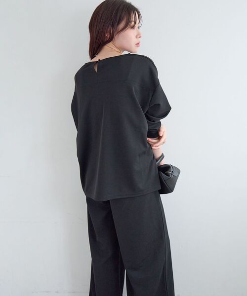 le.coeur blanc(ルクールブラン)の「《WEB限定アイテム》2点セット ライトジョーゼットセットアップ(ワンピース・レディース・ブラック/グレー/ベージュ・38)」の15枚目の写真