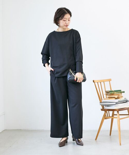 le.coeur blanc(ルクールブラン)の「《WEB限定アイテム》2点セット ライトジョーゼットセットアップ(ワンピース・レディース・ブラック/グレー/ベージュ・38)」の18枚目の写真