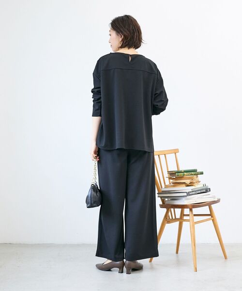 le.coeur blanc(ルクールブラン)の「《WEB限定アイテム》2点セット ライトジョーゼットセットアップ(ワンピース・レディース・ブラック/グレー/ベージュ・38)」の20枚目の写真