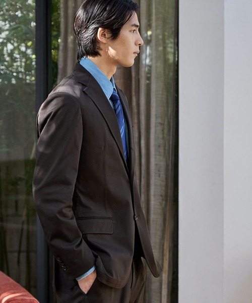 GLOBAL WORK（グローバルワーク）の「モーションテックジャケット/Salon de GW/600869（テーラードジャケット・メンズ・ダークブラウン/オリーブ/グレイッシュベージュ/ネイビー・MEDIUM/SMALL/X-LARGE/LARGE）」の10枚目の写真