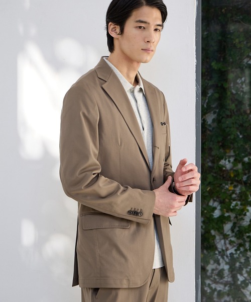 GLOBAL WORK（グローバルワーク）の「モーションテックジャケット/Salon de GW/600869（テーラードジャケット・メンズ・ダークブラウン/オリーブ/グレイッシュベージュ/ネイビー・MEDIUM/SMALL/X-LARGE/LARGE）」の17枚目の写真