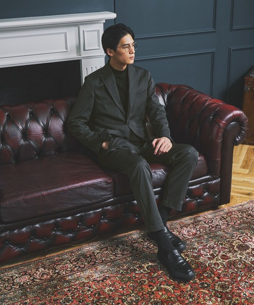 GLOBAL WORK(グローバルワーク)の「モーションテックジャケット/Salon de GW/600869(テーラードジャケット・メンズ・ダークブラウン/オリーブ/グレイッシュベージュ/ネイビー・MEDIUM/SMALL/X-LARGE/LARGE)」の11枚目の写真