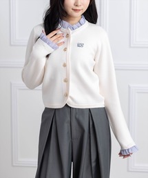 CLEAR BASIC | 刺繍入りフリルニットカーディガン[大人 フェミニン 上品]≪AW新作≫(カーディガン/ボレロ)