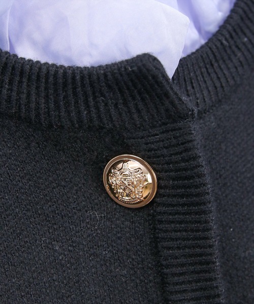 CLEAR BASIC（クリアベーシック）の「刺繍入りフリルニットカーディガン[大人 フェミニン 上品]≪AW新作≫（カーディガン/ボレロ・レディース・アイボリー/ブラック/グレー・F）」の5枚目の写真