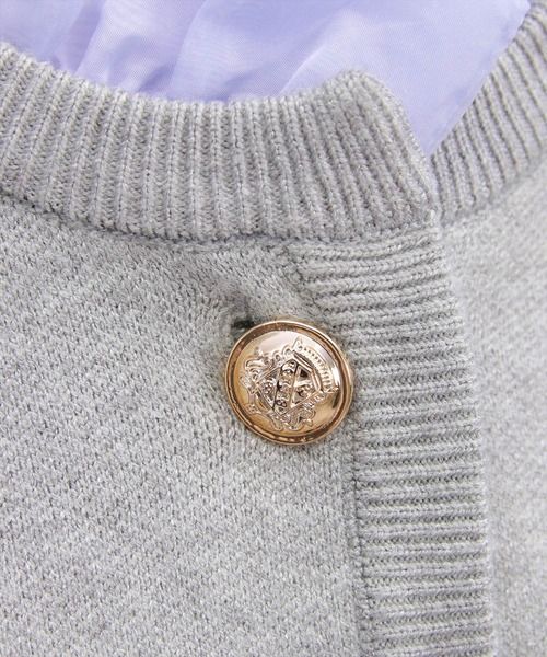 CLEAR BASIC（クリアベーシック）の「刺繍入りフリルニットカーディガン[大人 フェミニン 上品]≪AW新作≫（カーディガン/ボレロ・レディース・アイボリー/ブラック/グレー・F）」の8枚目の写真