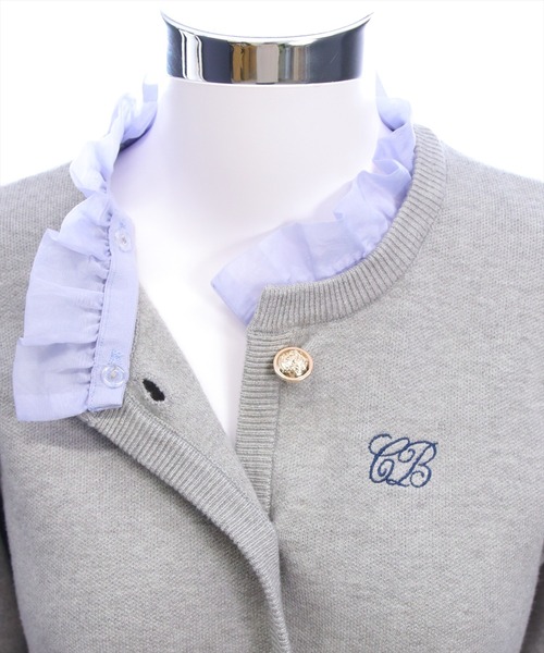 CLEAR BASIC（クリアベーシック）の「刺繍入りフリルニットカーディガン[大人 フェミニン 上品]≪AW新作≫（カーディガン/ボレロ・レディース・アイボリー/ブラック/グレー・F）」の15枚目の写真