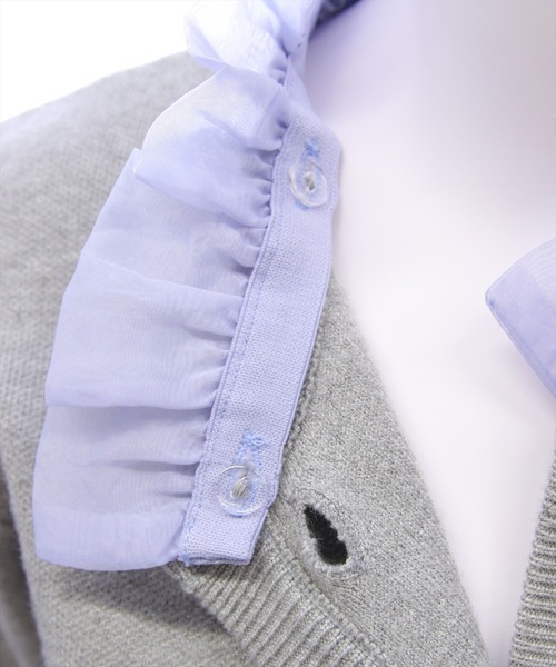 CLEAR BASIC（クリアベーシック）の「刺繍入りフリルニットカーディガン[大人 フェミニン 上品]≪AW新作≫（カーディガン/ボレロ・レディース・アイボリー/ブラック/グレー・F）」の16枚目の写真