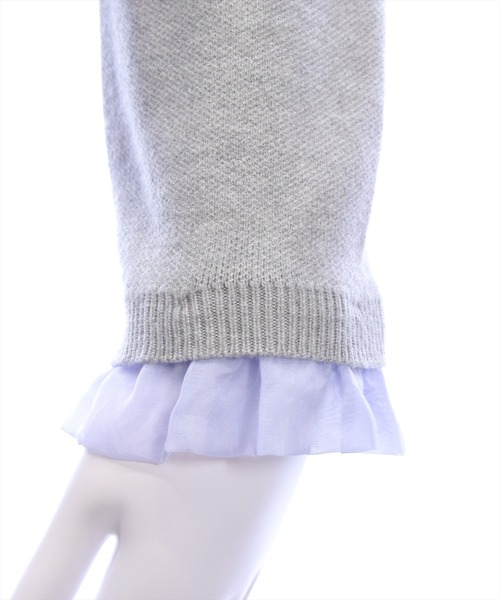 CLEAR BASIC（クリアベーシック）の「刺繍入りフリルニットカーディガン[大人 フェミニン 上品]≪AW新作≫（カーディガン/ボレロ・レディース・アイボリー/ブラック/グレー・F）」の17枚目の写真