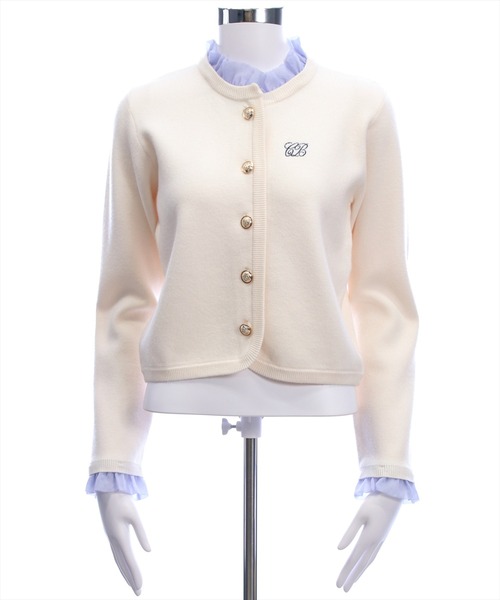 CLEAR BASIC（クリアベーシック）の「刺繍入りフリルニットカーディガン[大人 フェミニン 上品]≪AW新作≫（カーディガン/ボレロ・レディース・アイボリー/ブラック/グレー・F）」の21枚目の写真