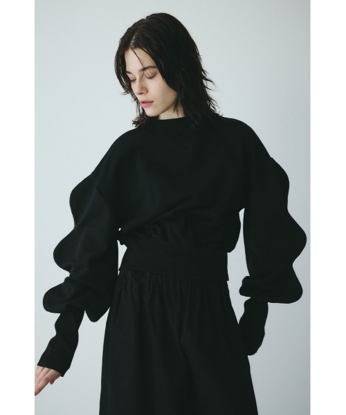 HeRIN.CYE（ヘリンドットサイ）の「Mountain sleeve tops　　マウンテンスリーブトップス（スウェット・レディース・ブラック/ブルー系その他3/グレー・FREE）」の2枚目の写真