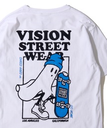 【VISION STREET WEAR】オリジナルグラフィック ゴースト バックプリントクルーネックTシャツ