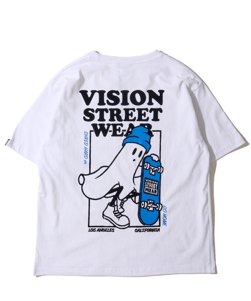 VISION STREET WEAR（ヴィジョンストリートウェア）の「【VISION STREET WEAR】オリジナルグラフィック ゴースト バックプリントクルーネックTシャツ（Tシャツ/カットソー・レディース・パープル/ホワイト/ブラック・X-LARGE/LARGE/MEDIUM）」の5枚目の写真