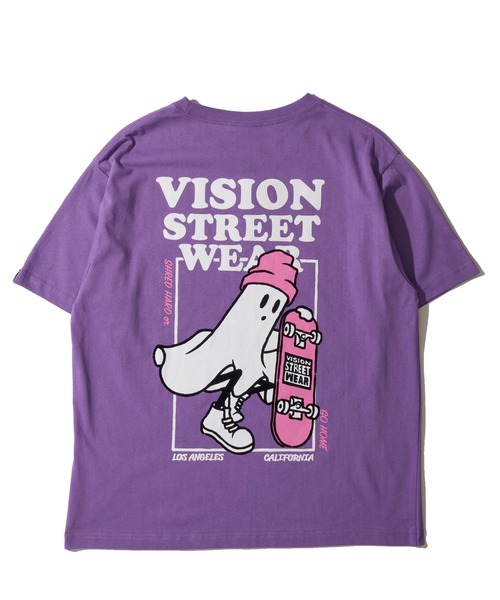 VISION STREET WEAR（ヴィジョンストリートウェア）の「【VISION STREET WEAR】オリジナルグラフィック ゴースト バックプリントクルーネックTシャツ（Tシャツ/カットソー・レディース・パープル/ホワイト/ブラック・X-LARGE/LARGE/MEDIUM）」の9枚目の写真