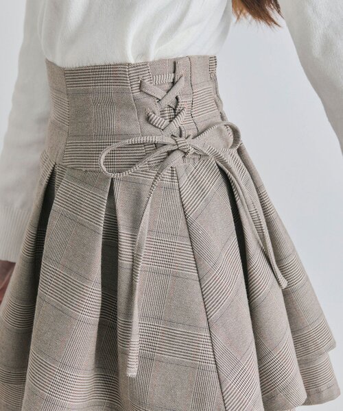 OLIVE des OLIVE(オリーブデオリーブ)の「spring color paletteレースアップスカート(スカート・レディース・ブラウン/サックスブルー/ピンク・FREE)」の9枚目の写真