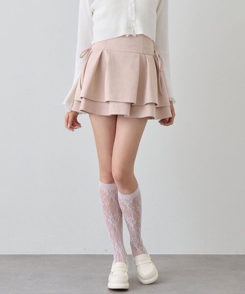 OLIVE des OLIVE(オリーブデオリーブ)の「spring color paletteレースアップスカート(スカート・レディース・ブラウン/サックスブルー/ピンク・FREE)」の5枚目の写真