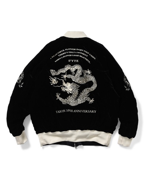 TAION（タイオン）の「【TAION（タイオン）】 TAION×S’YTE(サイト)リバーシブル スカジャン ダウンジャケット（スカジャン・メンズ・ブラック系その他/ブラック×ブラック・3/2）」の8枚目の写真