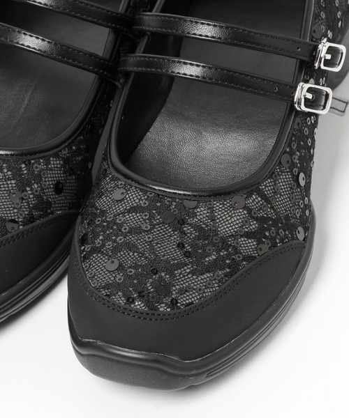 HARE（ハレ）の「バレエライクメリージェーン(HARE)（スニーカー・レディース・ブラック/ホワイト・MEDIUM/LARGE）」の22枚目の写真