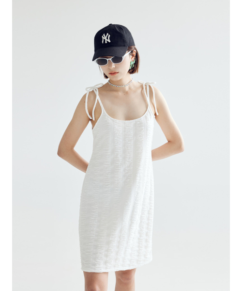 BOMNAL BOUTIQUE(ボムナルブティック)の「リボンストラップミニドレス_ホワイト(ワンピース・レディース・その他・SMALL/MEDIUM)」の3枚目の写真