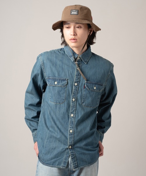 Levi's（リーバイス）の「Levi's/リーバイス ドローストリング バケットハット（ハット・メンズ・グリーン・M）」の4枚目の写真