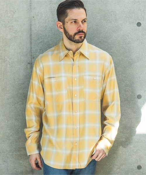 MR.OLIVE(ミスターオリーブ)の「RAYON OMBRE CHECK / WORK SHIRT / M261115(シャツ/ブラウス・メンズ・ブラック/イエロー・SMALL/MEDIUM/LARGE)」の2枚目の写真