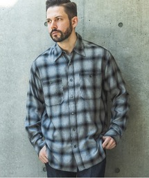 RAYON OMBRE CHECK / WORK SHIRT / M261115