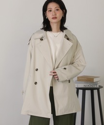 shetila（シェティラ）の「ミリタリーツイルショートトレンチコート（トレンチコート）」