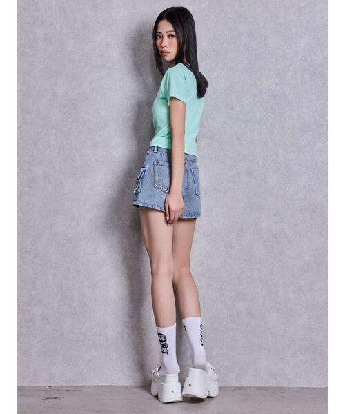 GYDA(ジェイダ)の「TWO FACE GYDA SOX(ソックス/靴下・レディース・ブラック/オフホワイト/ピンク・FREE)」の4枚目の写真