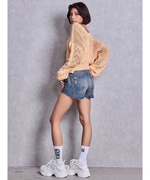 GYDA(ジェイダ)の「TWO FACE GYDA SOX(ソックス/靴下・レディース・ブラック/オフホワイト/ピンク・FREE)」の7枚目の写真
