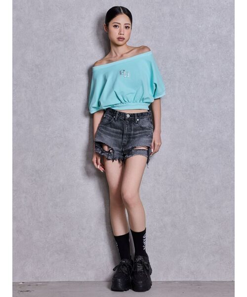 GYDA(ジェイダ)の「TWO FACE GYDA SOX(ソックス/靴下・レディース・ブラック/オフホワイト/ピンク・FREE)」の8枚目の写真