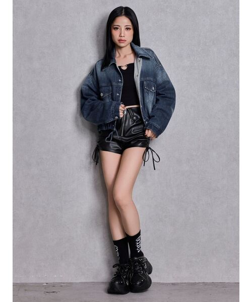 GYDA(ジェイダ)の「TWO FACE GYDA SOX(ソックス/靴下・レディース・ブラック/オフホワイト/ピンク・FREE)」の21枚目の写真