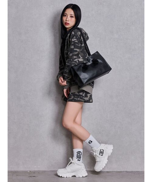 GYDA(ジェイダ)の「TWO FACE GYDA SOX(ソックス/靴下・レディース・ブラック/オフホワイト/ピンク・FREE)」の14枚目の写真