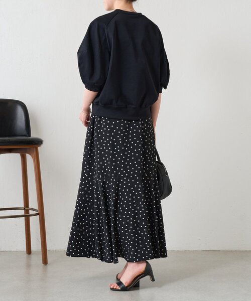 【美品】【ビアズリー】ドットプリントスカート ドットパッチワークロングスカート（スカート）｜BEARDSLEY